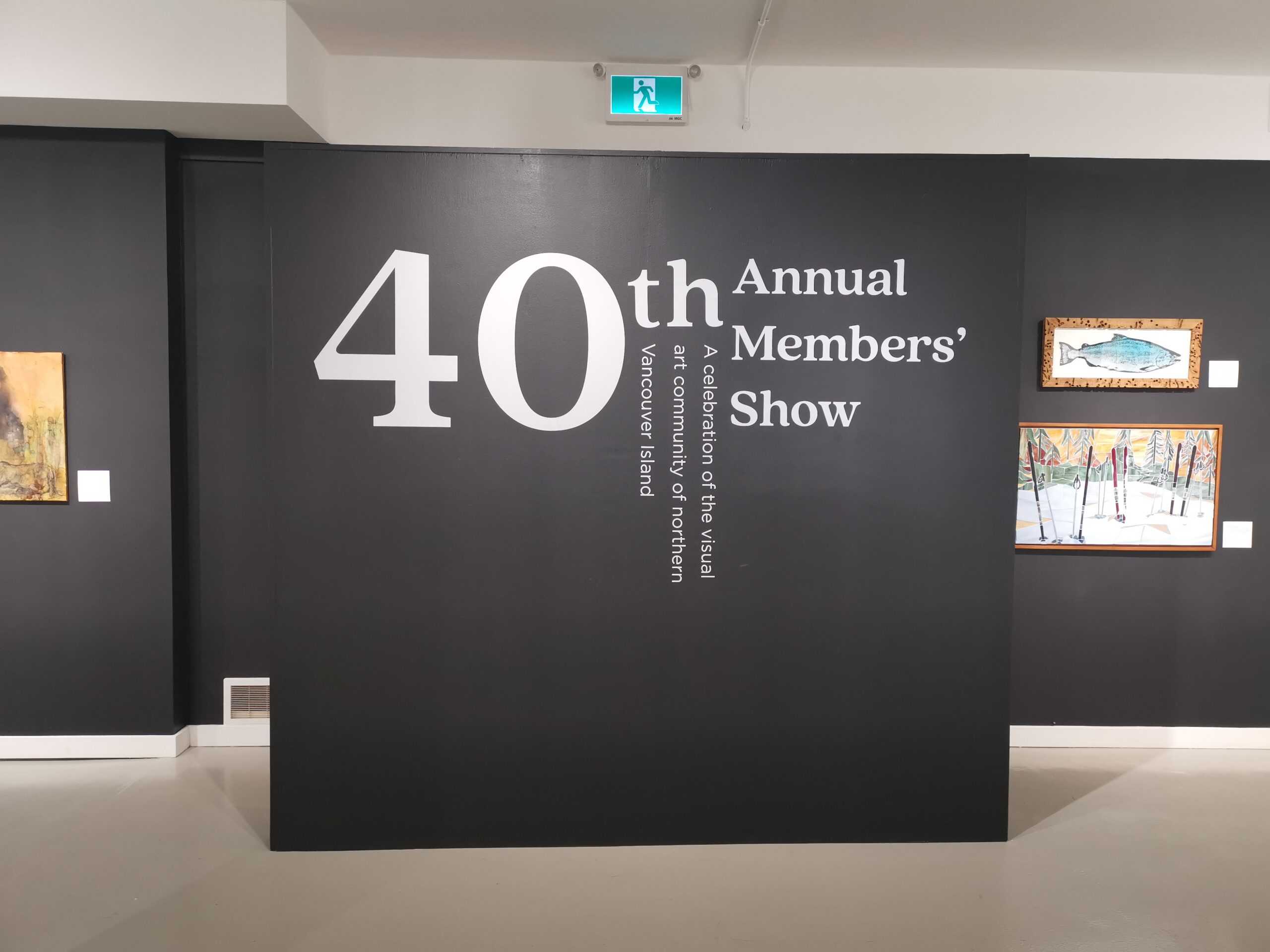 Various pieces in the gallery for the 40th Annual Members's Show